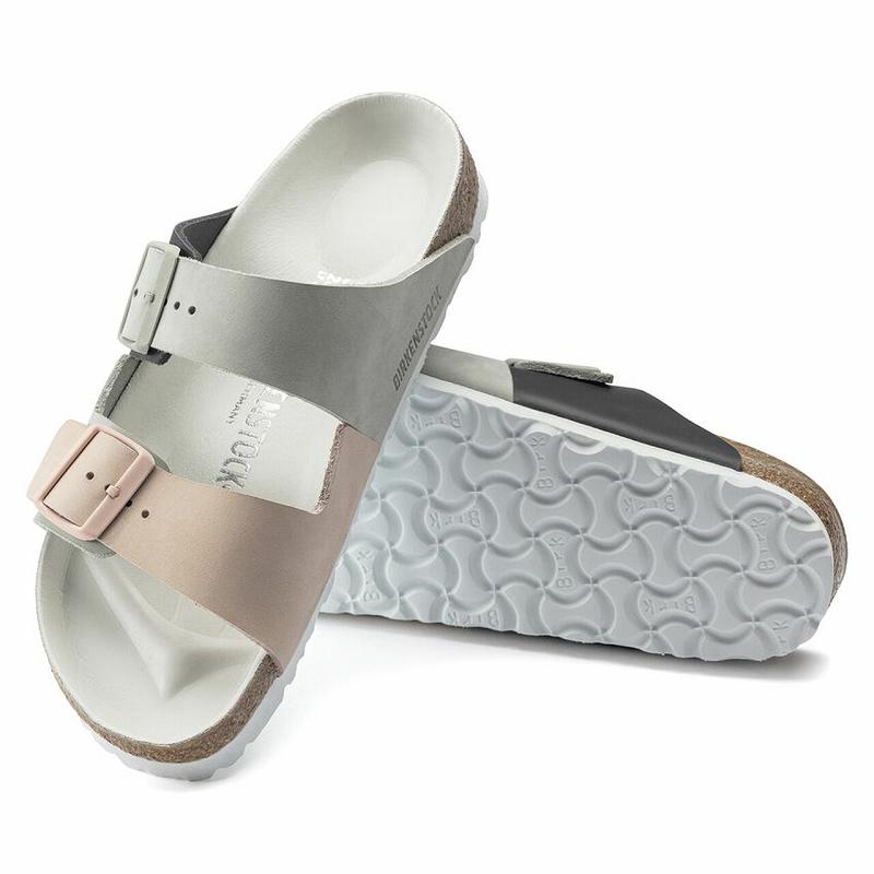 Birkenstock Split Hex Nubuck Læder Arizona Dame Sølv Khaki | DK 93BEX